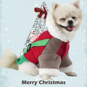 Dog Apparel Autumn/Winter Pet Clothes Cute Cartoon Pattern Cosplay Warm Christmas Funny Costumes Hooded Sweatshirt Outfit