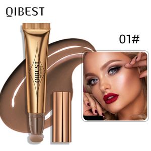 Sombra para os Olhos QI Contorno Líquido Com Almofada Aplicador Shimmer Iluminador Creme Hidratante Natural Blush Suave Para Cosméticos Bochechas 230617