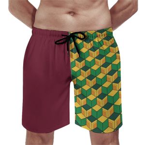 Мужские шорты giyu tomioka pattern board shorts anime cosplay demon slayer kimetsu no yaiba men pattern board short wants trenky swim trunks 230715