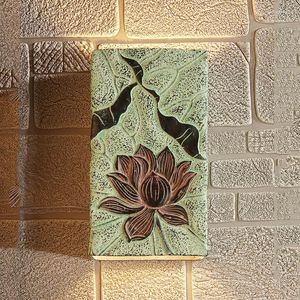 Wall Lamp Lotus Beauty Salon Background Decoration Chinese Style Creative Retro Aisle