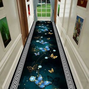 Carpets Long Modern Stairway Carpet Nordic Home Hotel Aisle Runner Rug Corridor Hallway Carpet for Living Room Anti-slip Kitchen Mat R230717