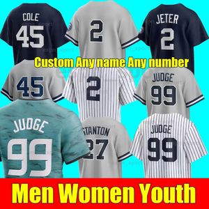 2023 All-Star Aaron Judge Jersey 11 Anthony Volpe Baseball Anthony Rizzo Gerrit Cole Derek Jeter Giancarlo Stanton Donaldson Lemahieu