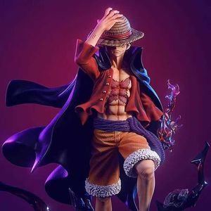 Anime manga 25 cm LX słomka hat luffy One Piece Anime New Fourth Cesarz Figurine Ornament Pvc Figures Dorosły Model Prezenty dla chłopców L230717