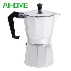 Italiensk topp espresso percolator 1cup 3cup 6cup 9cup 12cup spovetop kaffe maker åttonal hushåll aluminium cafeteira c1030273u