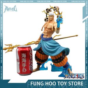 Anime Manga 31cm One Piece Enel Anime Figure Sky Piea Enel Battle Form Figure Gk Statua Figurine Pvc Modello Doll Ornamento da collezione Giocattoli L230717