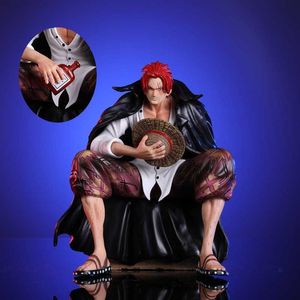 Anime manga tek parça shanks figür film kırmızı yonko kırmızı saç anime Şekil 17cm pvc heykel heykelcik dekorasyon modeli bebek oyuncakları Noel hediyesi l230717