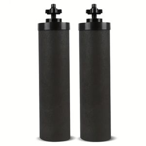 2pcs, Gravity Water Filter System And Replacement Carbon Block Filter For Stainless Steel Countertop Purifying Element