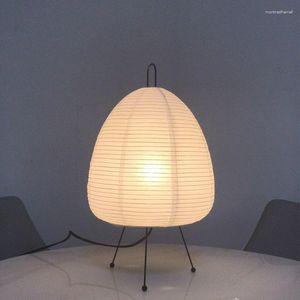 Table Lamps Creative Bedroom Tripod Lamp Handmade 3 Colors Light Rice Paper Nordic Bedside