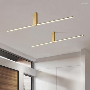 Candeeiros de teto Nordic Strip Lâmpada Led Corredor Restaurante Lustre Luminárias Quarto Loja de Roupas Decoração de Interiores