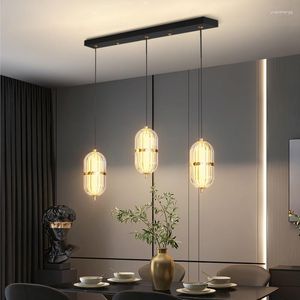 Ljuskronor AIPAITE Modern LED Lång / skivkraft vardagsrum ljuskrona akrylguld svart matsal trappa sovrum belysning fixturer