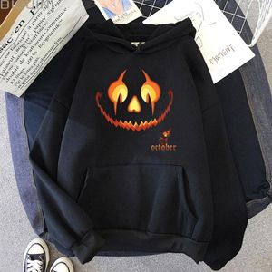 Erkek Hoodies Cadılar Bayramı Korkunç Kötü Balkabağı Kadın Komik Kafa Sweatshirt Erkekler Giyim Top Sokak Giyim Y2K Giysileri Erkek Sudaderas