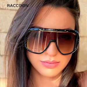 Sunglasses Fashion Style Oversized Face Shield Mask Cycling Women Cool Shade Shadow Brand Design Goggle Men Sun Glasses Uv400