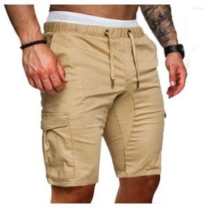 Men's Shorts Cargo Sports Short Pants Casual Slim Fit Solid With Elastic Waist And Pockets