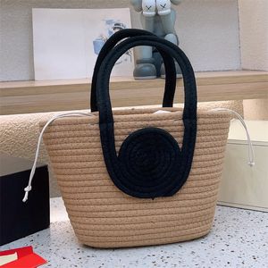 RAFFIA Bolsas de ombro de palha Designer de luxos da moda Marcas de letras douradas Bolsas para mulheres Senhoras Verão Casual Moda Praia Férias