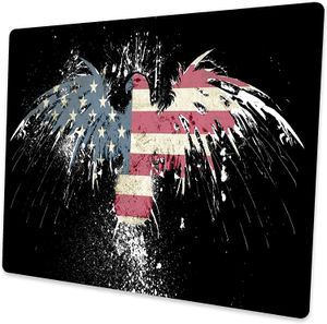 Amerika bayrağı kartal mousepad bilgisayar fare pedi kişiselleştirilmiş bayrak kartal tasarım ofisi kaymaz kauçuk fare mat 9.5x7.9 inç