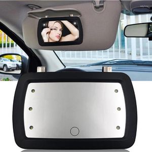 Night Lights Universal Car Makeup Mirror Led Sun Visor Cosmetic Touch Switch Design Hög klar interiör