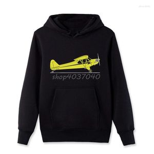 Men's Hoodies Men Cotton Fleece Sweatshirts Aeroclassic PPL Pilot Piper Cub Aircraft Cool Coat Tops Harajuku Streetwear