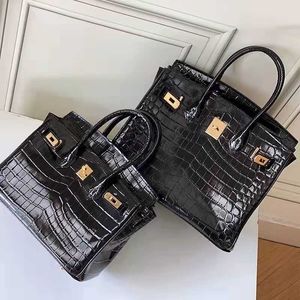 Platinum luxurys bolsa de couro bolsa de crocodilo saco feminina bolsa de grande capacidade 2024 Moda versátil um ombro mensageiro bolsa