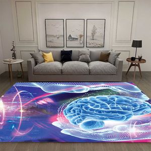 Mattor 3D Art Sculpture vardagsrum mattan Barn crawling game mat rum Bedside Mat Corridor Non-Slip Rectangular Mat Alfombras R230717