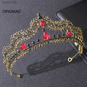 Coroa de noiva Headwear Casamento Aniversário Crown Headdress Pérola Acessórios de cabelo de luxo retrô para mulheres de boa aparência Pt L230704