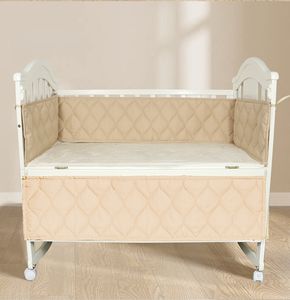 Yatak Rayları Born Cribs Tamponlar Bebek Crib 4pcs 130x25cm Çarpışma Karşıtı Koruyucu Genç Odası Dekor Dört Sezon Evrensel P230715