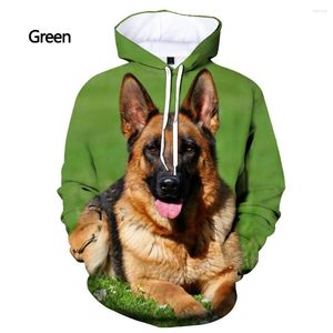 Męskie z kapturem 2023 Fashion Funny Dog 3D Printed Hoodie Hoodie Shepherd Sport dla mężczyzn i kobiet