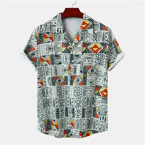 Camicie casual da uomo 2023 Camicia Modello totem Stampa Abbigliamento classico di alta qualità Collo cubano da vacanza Maniche corte Morbido