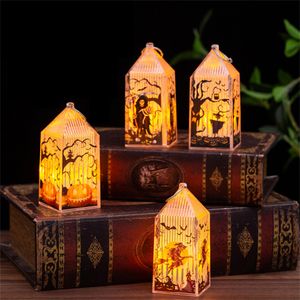 Halloween Décoration Portable LED Lanternes De Citrouille Sorcière Lampe Spooky Lumières pour Intérieur Extérieur Utilisation XBJK2307