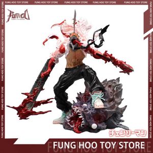 Anime Manga 29cm Chainsaw Man Figure Denji Anime Figures Chainsawman Denji Pvc Statue Figurine Model Doll Collectible Decoration Toy Gifts L230717