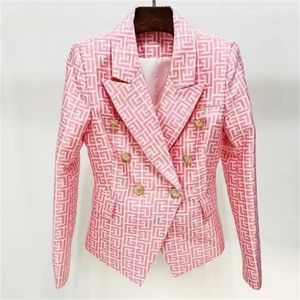 Womens Blazers Tide Brand Quality Retro Fashion Designer kostym Jacka Dubbelbröst Slim Plus Size Women's Clothing