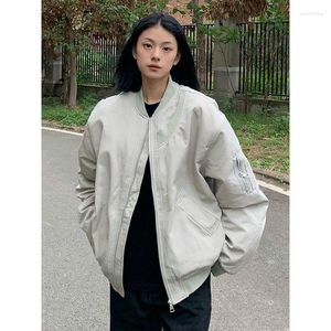 Jaquetas femininas Deeptown Vintage Bomber Jacket Japonês Harajuku Oversized Baseball Streetwear Punk Coreano Moda Outono Casaco