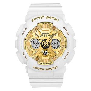 CWP Montre Homme Multicolor Design Sport Mäns klockor Dual Display Digital Quartz Wristwatch Casual Military Watch Men Water223w