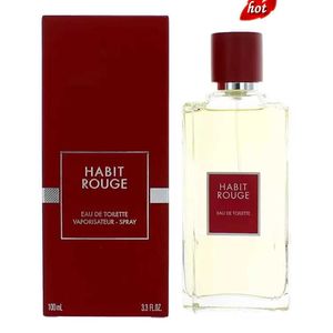 luxury Man perfume HABIT ROUGE 100ml EDT fragrance good smell long time lasting body mist fast ship7802376EFFS