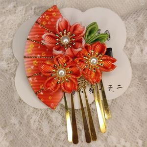 Party Supplies 1pcs Japanese Kimono Yukata Geisha Flower Floral Headwear Hair Clip Haripin Tassels