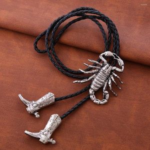 Bow Ties 3D Three-dimensional Scorpion Bolo Tie Pendant Equestrian Shirt Accessories American Western Cowboy Style