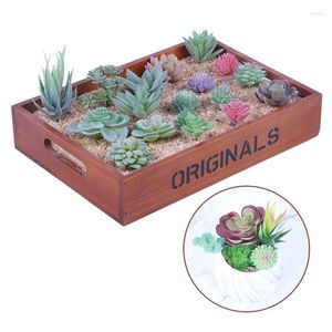 Decorative Flowers 18Pcs Artificial Succulents Fake Faux Mini Pvc Simulated Floral Plants Lovely Flower Head Craft Home Office Desk Decor