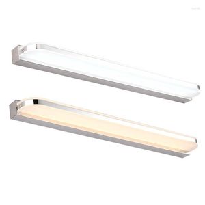 Vägglampa Modern LED -akryl badrumslampor kontrakterade långvit plastpanel tvättstuga spegel front sconces