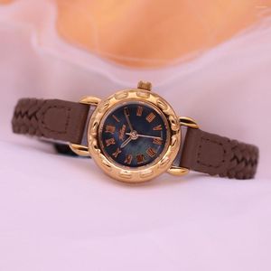 Wristwatches Free Spare Steel Strap Mother-of-pearl Julius Lady Women's Watch Japan Quartz Fashion Hours Bracelet Braid Leather Girl's Gift