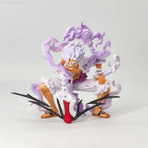 Estatueta Anime Mangá Deus do Sol Nikka Cena de cócoras 20cm Uma Peça Anime Luffy Engrenagem 5 Ornamento PVC Figuras de Ação Adulto Modelo Brinquedos para Meninos L230717