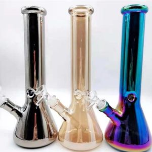 12-inch Electroplated Glass Bong Beaker Shisha Glass Smoking Ion Pipe for Men and Women