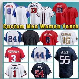 13 Ronald Acuna Jr. Baseball 28 Matt Olson Jerseys 1 Ozzie Albies 99 Spencer Strider 12 Sean Murphy Bryce Starszy Austin Riley Braves Orlando Arcia Dale Murphy Max Fried Fried