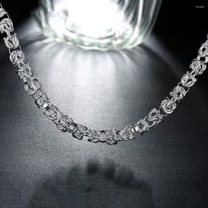 Ketten 2023 Trendy Männer Halsketten 925 Sterling Silber Link Kette Halskette Für Männer Schmuck Großhandel