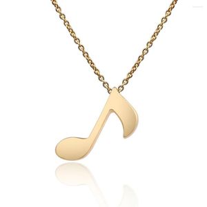 Anhänger Halsketten Lureme Einfache Achtelnote Musik Halskette Für Frauen Mädchen Hohe Qualität Schmuck Geschenk (nl004298)