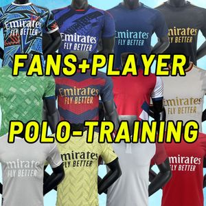 プレーヤーバージョン23 24 G.Jesus Saka Saka Soccer Jerseys Smith Rowe Odegaard Trossard Kiwior Tomiyasu Arsen Martinelli 2023 2024フットボールシャツTraning Icon Goalkeeper Polo