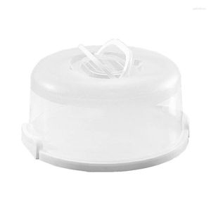 Present Wrap Cupcake Holder Transparent Cake Box med Handle Food Fresh-Keeping Muffin Dome Cases Servering Tray Preserver