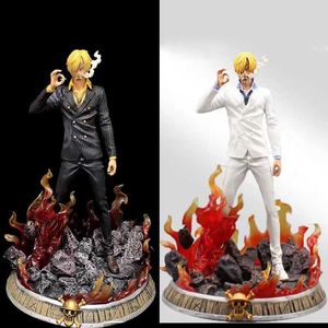 Anime Manga 37CM One Piece Action Figure Estátua Brinquedos GK Suit Vinsmoke Sanji Anime Figuras Modelo Estatuetas Manga Figma Bonecas Para Presentes L230717