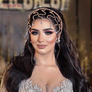 Youlapan HP467 Crystal Wedding Hairband Bridal Hair Ornaments Rhinsestone Pałąk na pałąk na bankiecie Tiara i nakrycie głowy L230704