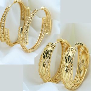 Waistcoats Hoop Earrings for Women Round Circle Copper Hoop Earring 35mm/40mm Fashion Ear Piercing Jewelry Color Daily Wear Jewelry