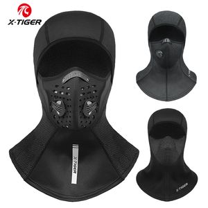 Fashion Face Masks Neck Gaiter X-TIGER Winter Ski Mask Cycling Mask Anti-Dust Cycling Mask with Filter Windproof Full Face Cover Balaclava Skiing Skating Hat 230717