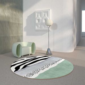 Dywany nowoczesne jasne luksusowe okrągłe dywan dywanowy studium sypialnia matka domowa dekoracje miękka przeciwpoślizgowa mata stołowa dekoracja pokój dywany nastolatków